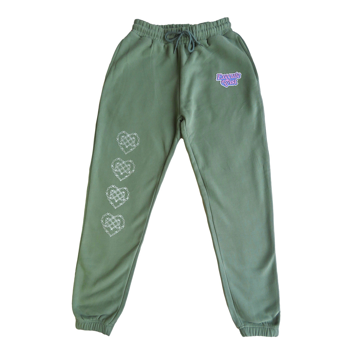 Heart Knot Printed Tracksuit Pants